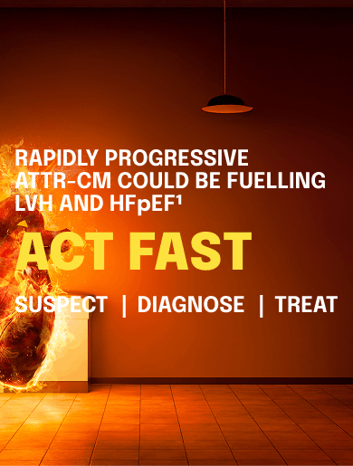 Doctor with burning heart symbol, urgency in diagnosis and treatment